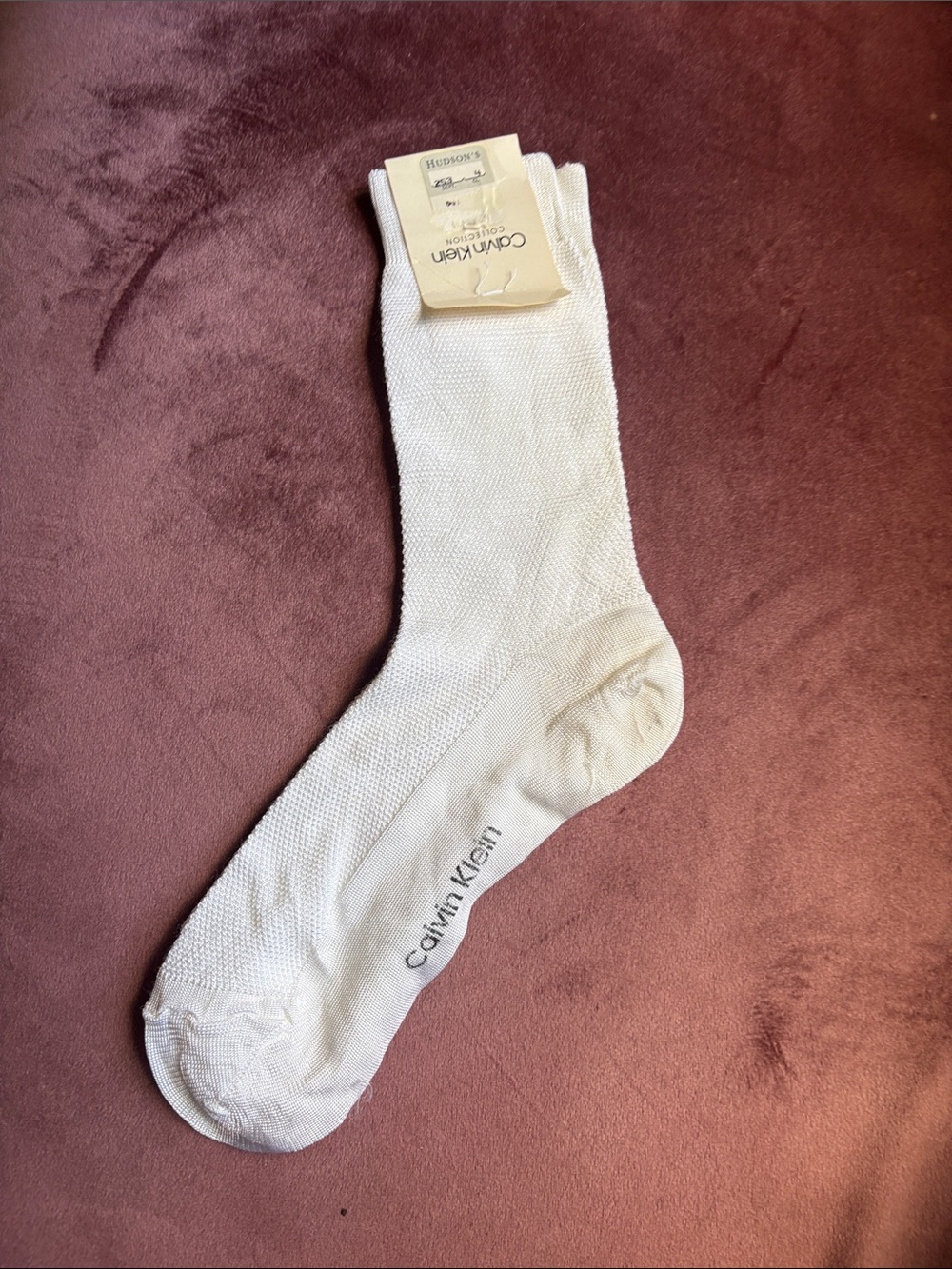 Calvin Klein White Crew Sock with Logo